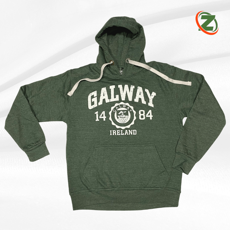 Galway 1484 Melange Green Hoodie - Zhivago Gifts