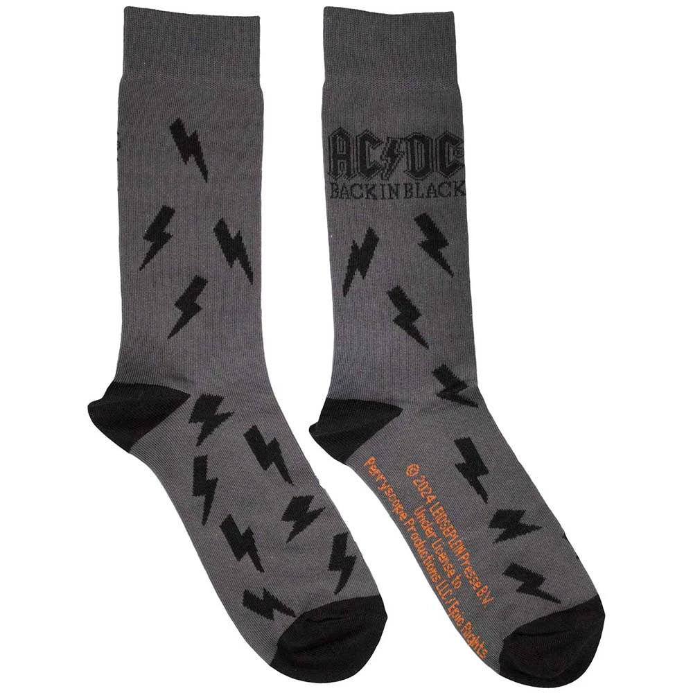 AC DC Socks Back in Black Bolts (6 - 11)
