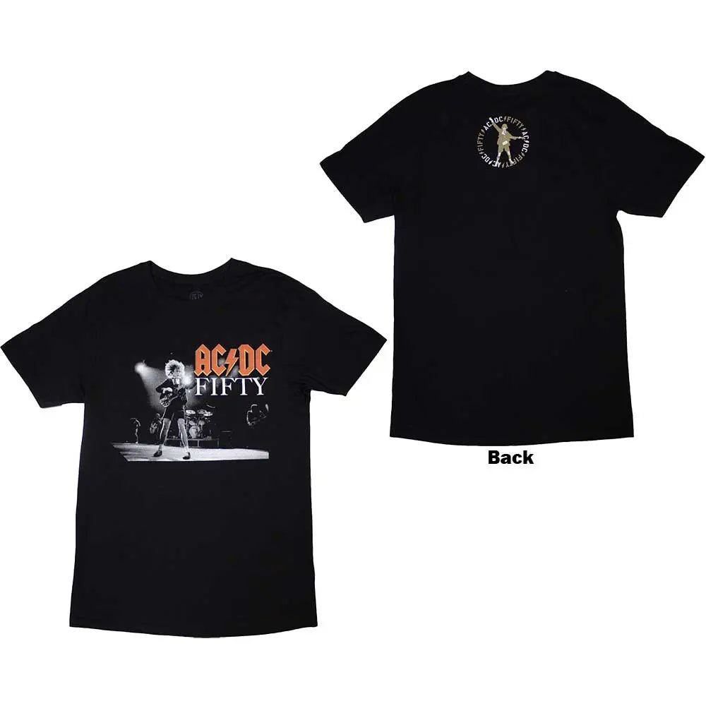 AC DC T-Shirt On Stage Fifty (Back Print)