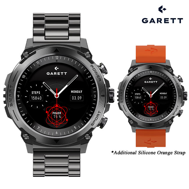Garett ATOM Smartwatch | BLACK STEEL