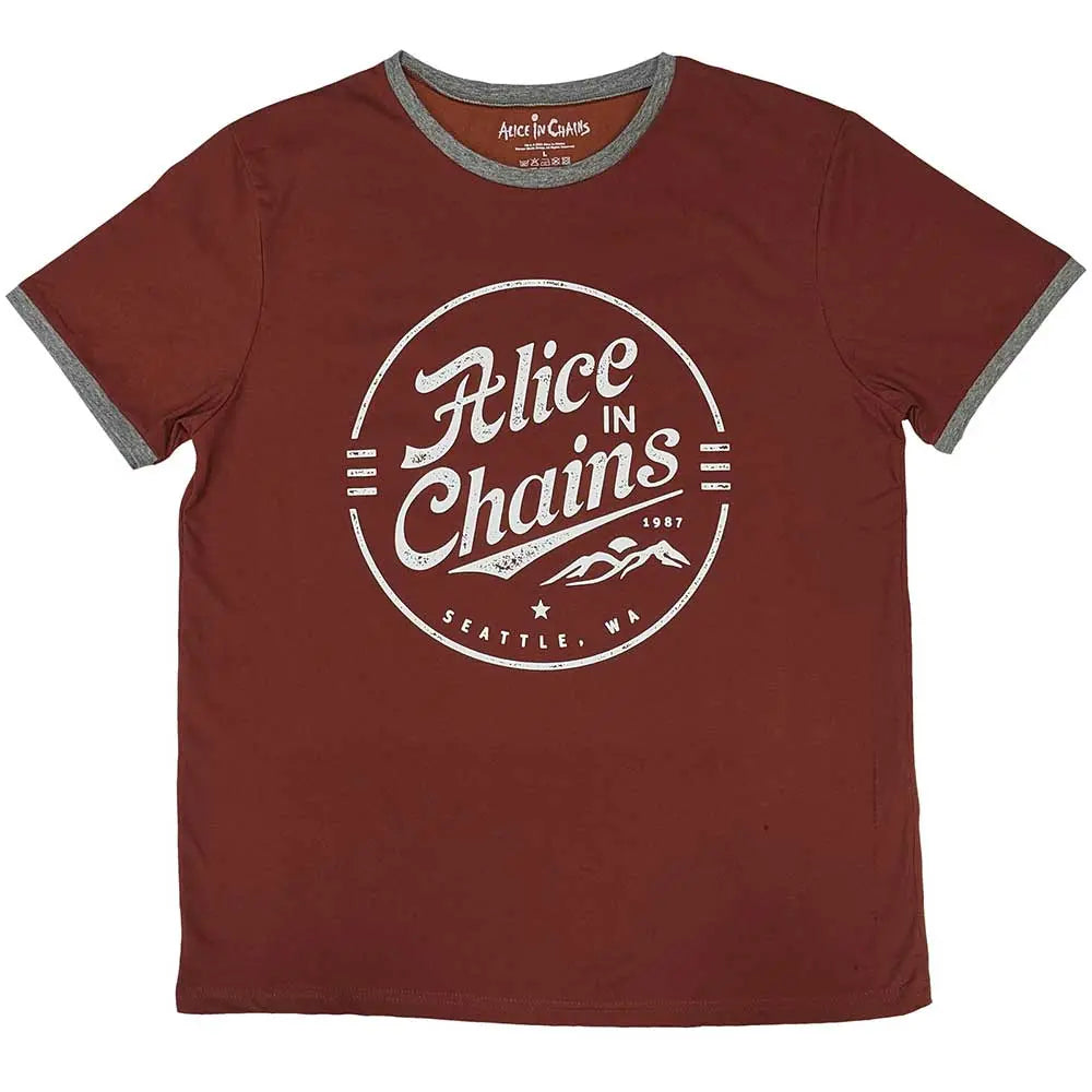 Alice In Chains Ringer Shirt Circle Emblem Ireland Vinyl