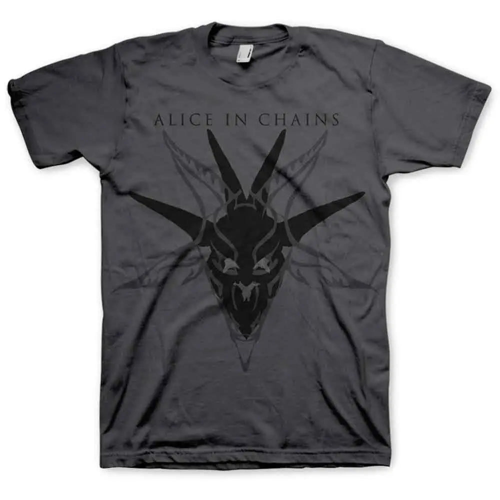 Alice In Chains T-Shirt: Black Skull Ireland Vinyl