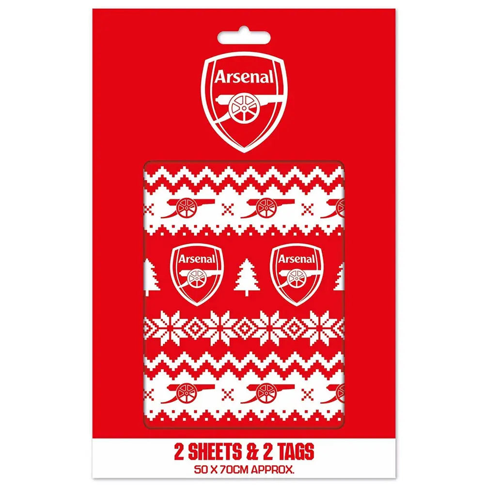 Arsenal FC Christmas Gift Wrap Zhivago Gifts