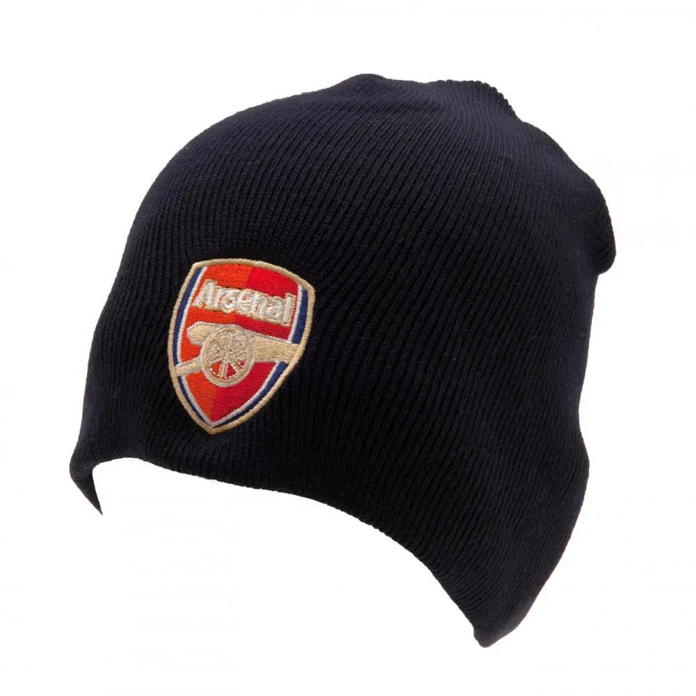 Arsenal FC Navy Crest Beanie Zhivago Gifts