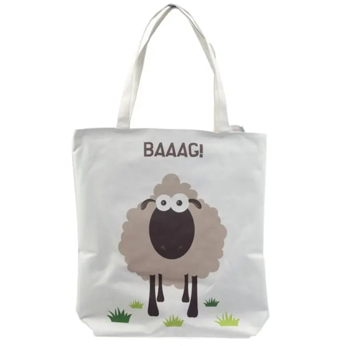 BAAAG Sheep Reusable Zip Up Cotton Bag Zhivago Gifts