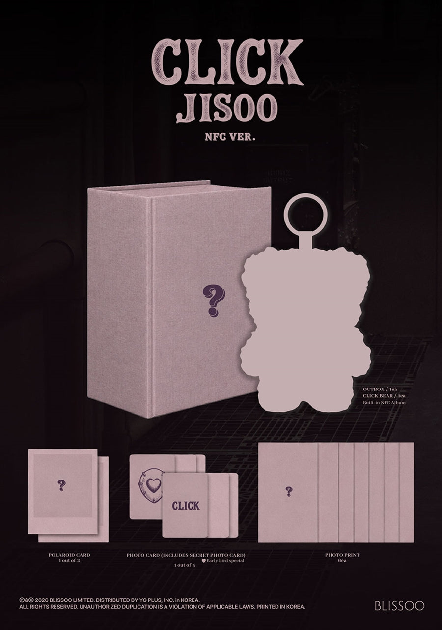 JISOO – (BLACKPINK) Click (BABY BEAR NFC VER)
