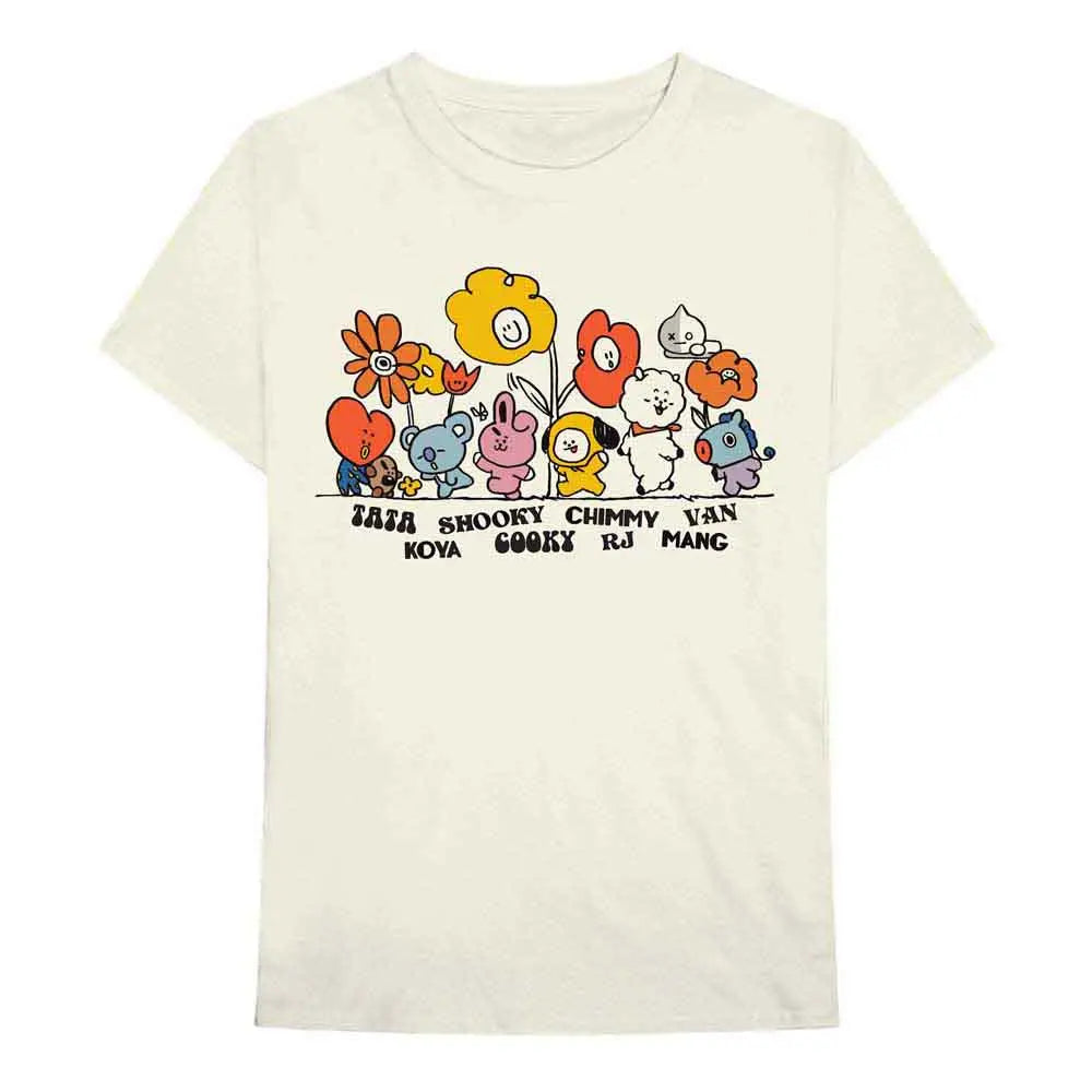 BT21 (BTS) T-Shirt Hippie Flowers Ireland Vinyl