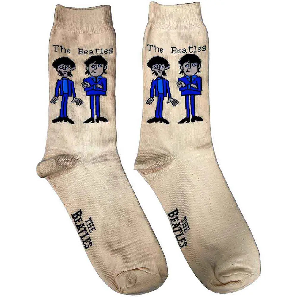 Beatles Cartoon Group Womens Socks 4-7 - Zhivago Gifts