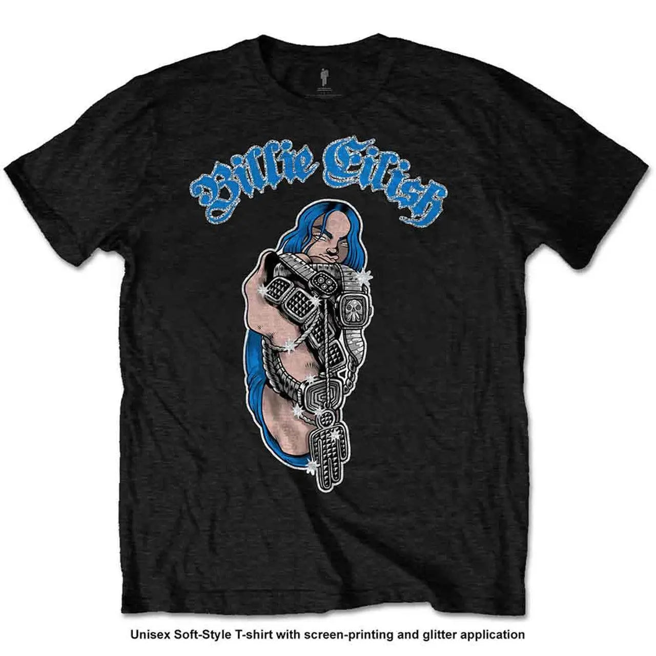 Billie Eilish Shirt Bling Glitter - Ireland Vinyl