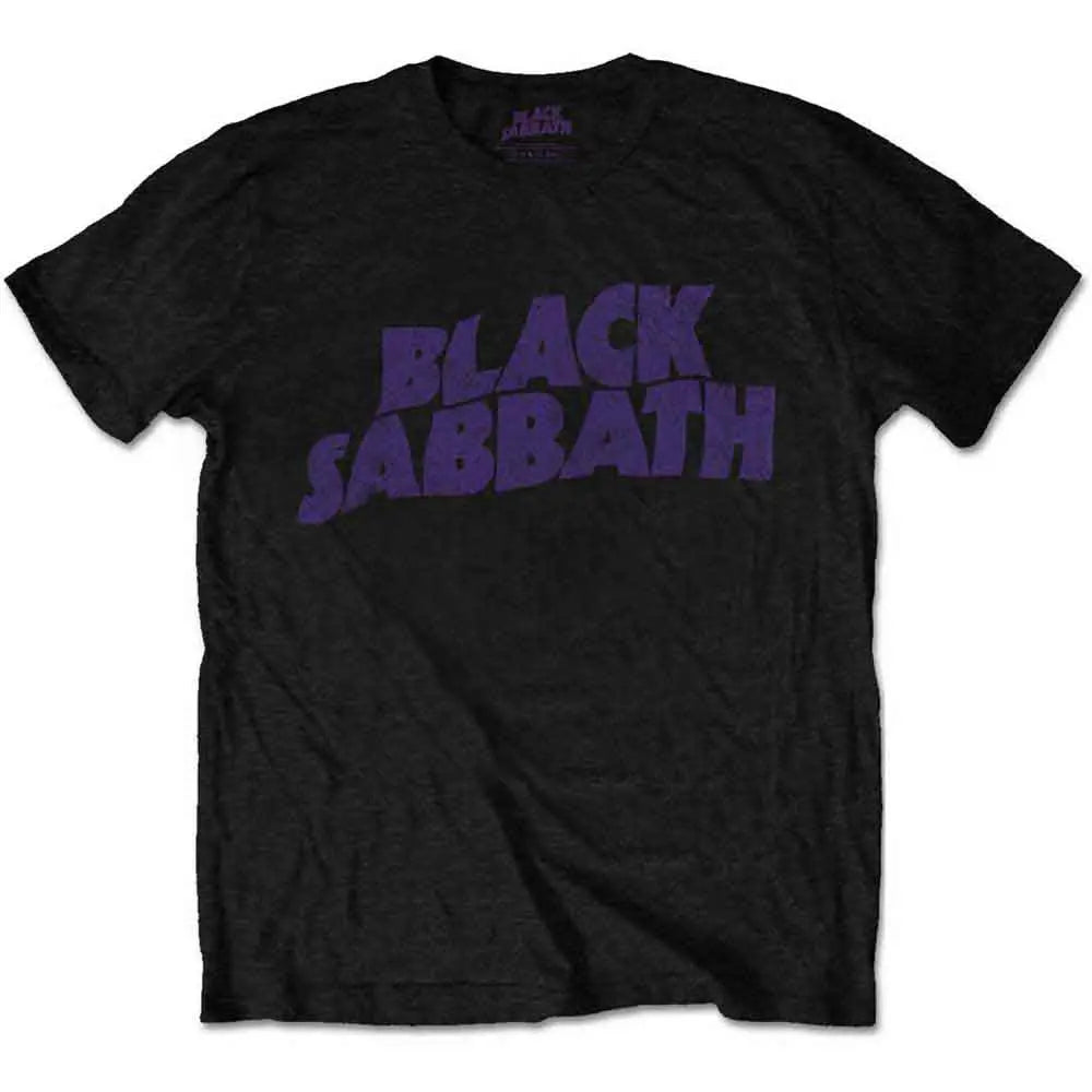 Black Sabbath T-Shirt: Wavy Logo Vintage Ireland Vinyl