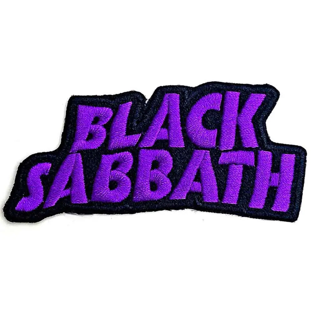 Black Sabbath Woven Patch Cut Out Wavy Logo Ireland Vinyl