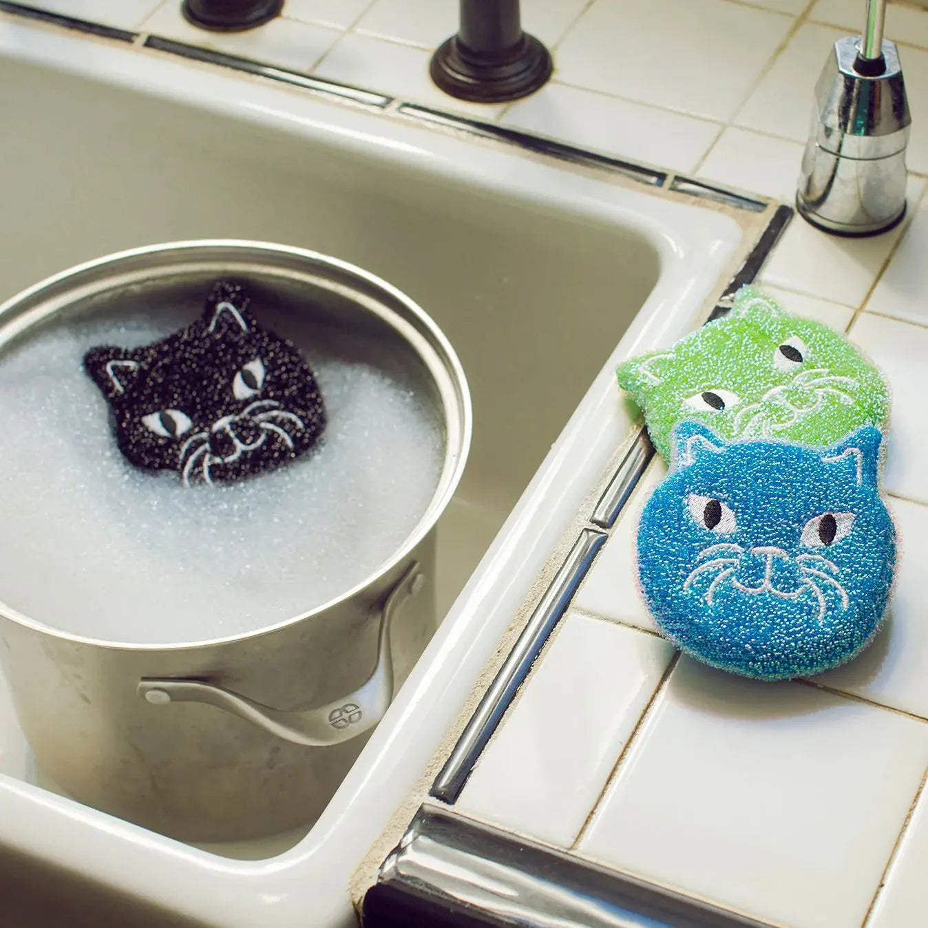 Cat Sponges Set Of 3 Zhivago Gifts