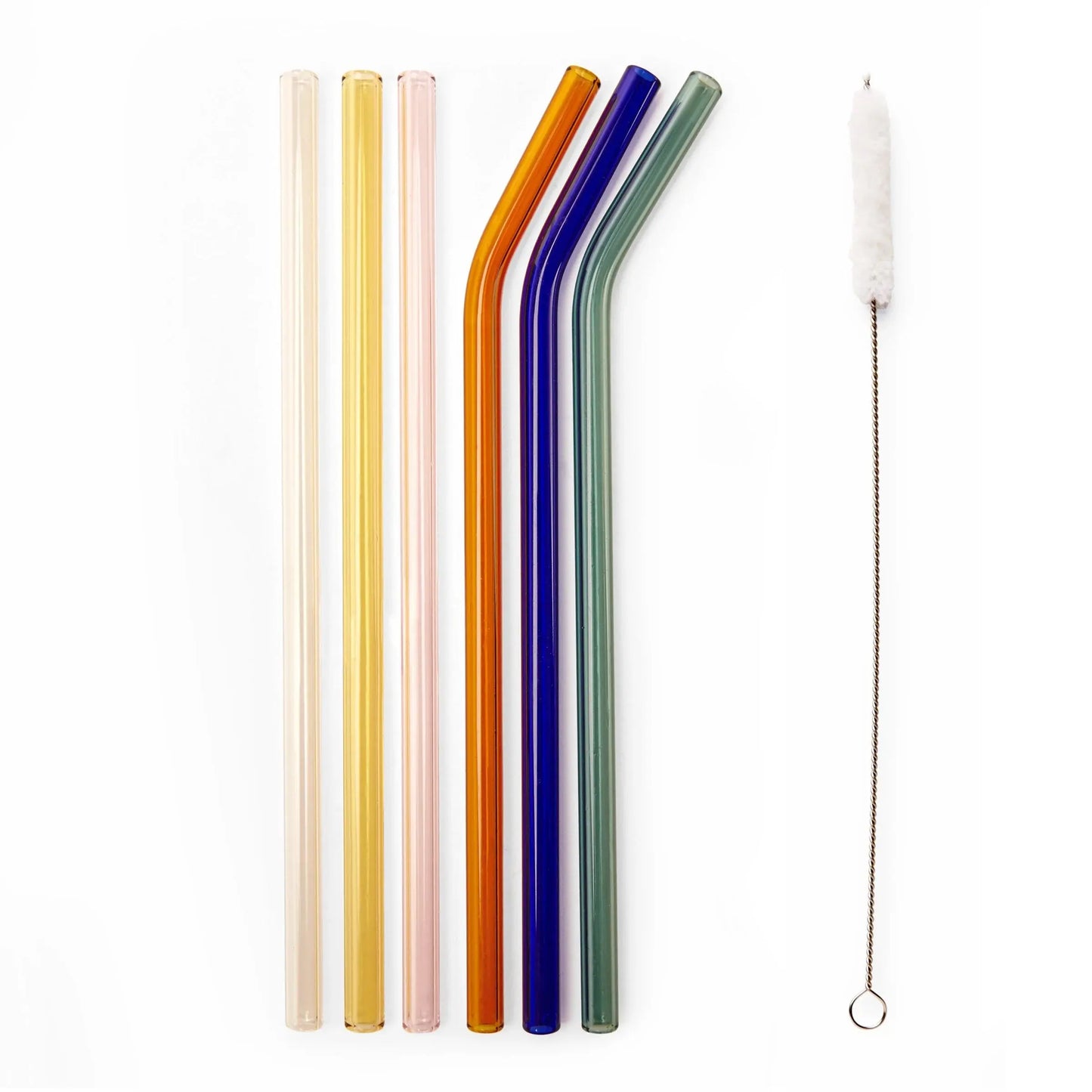 Colourful Reusable Glass Straws Zhivago Gifts