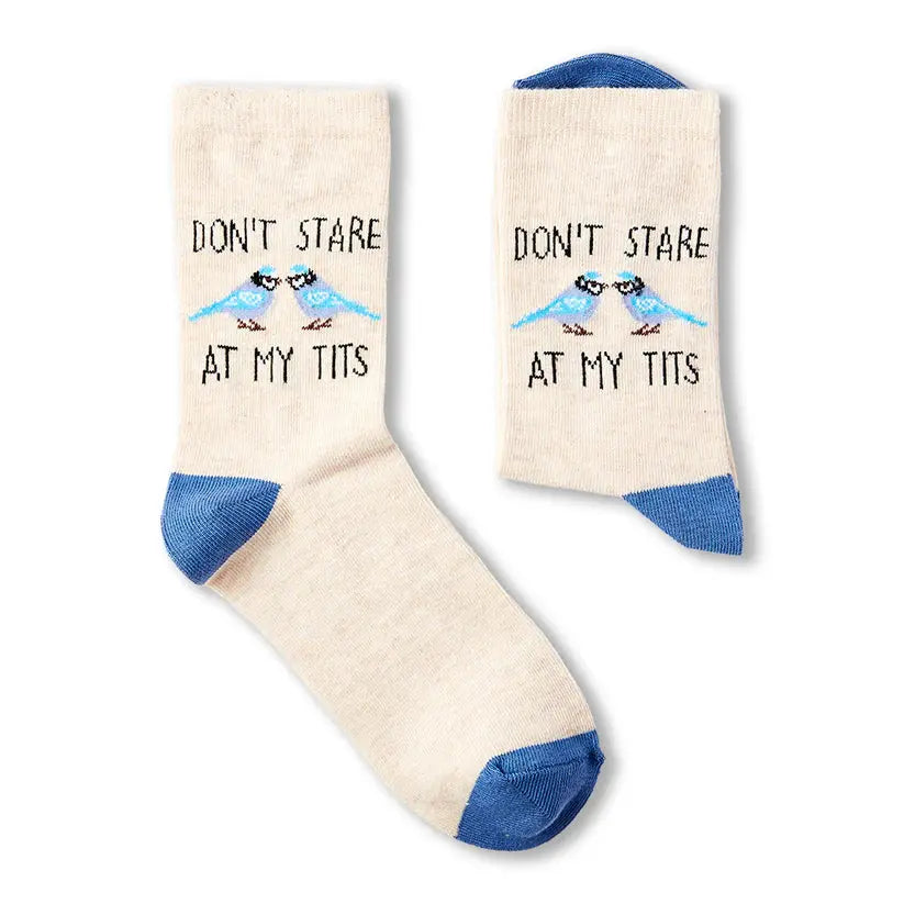 Don't Stare At My Tits Socks Zhivago Gifts