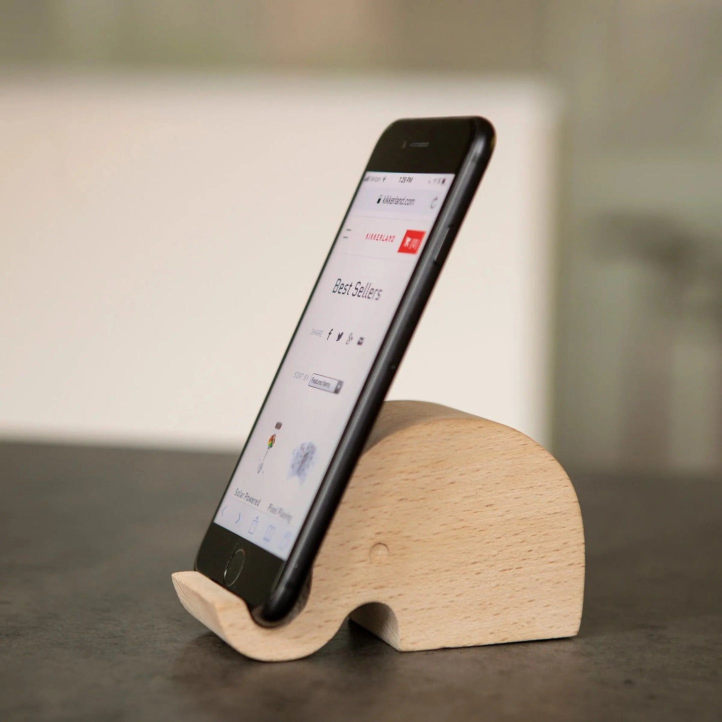 Elephant Beechwood Phone Stand Zhivago Gifts