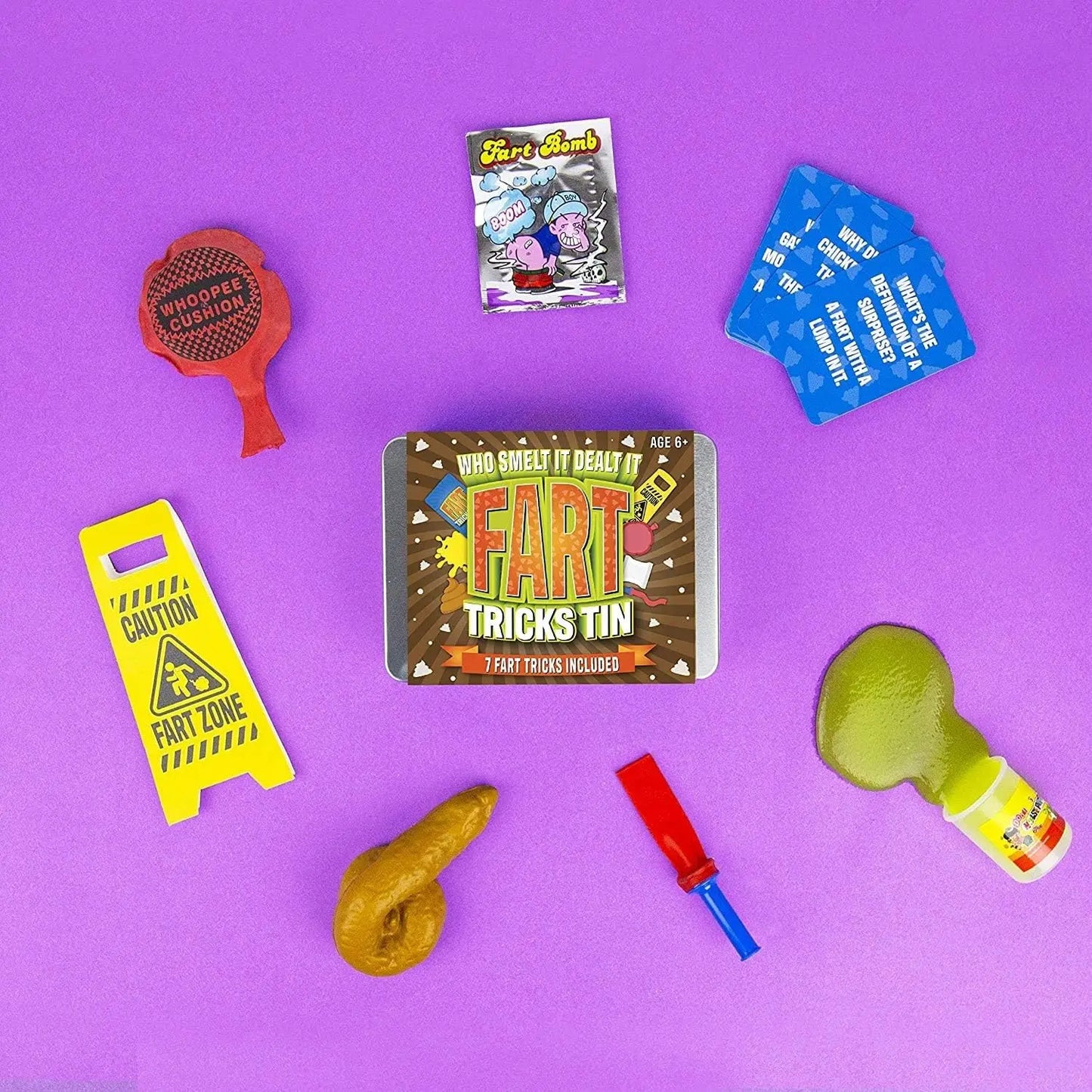 Fart Tricks Jokes Tin - Zhivago Gifts