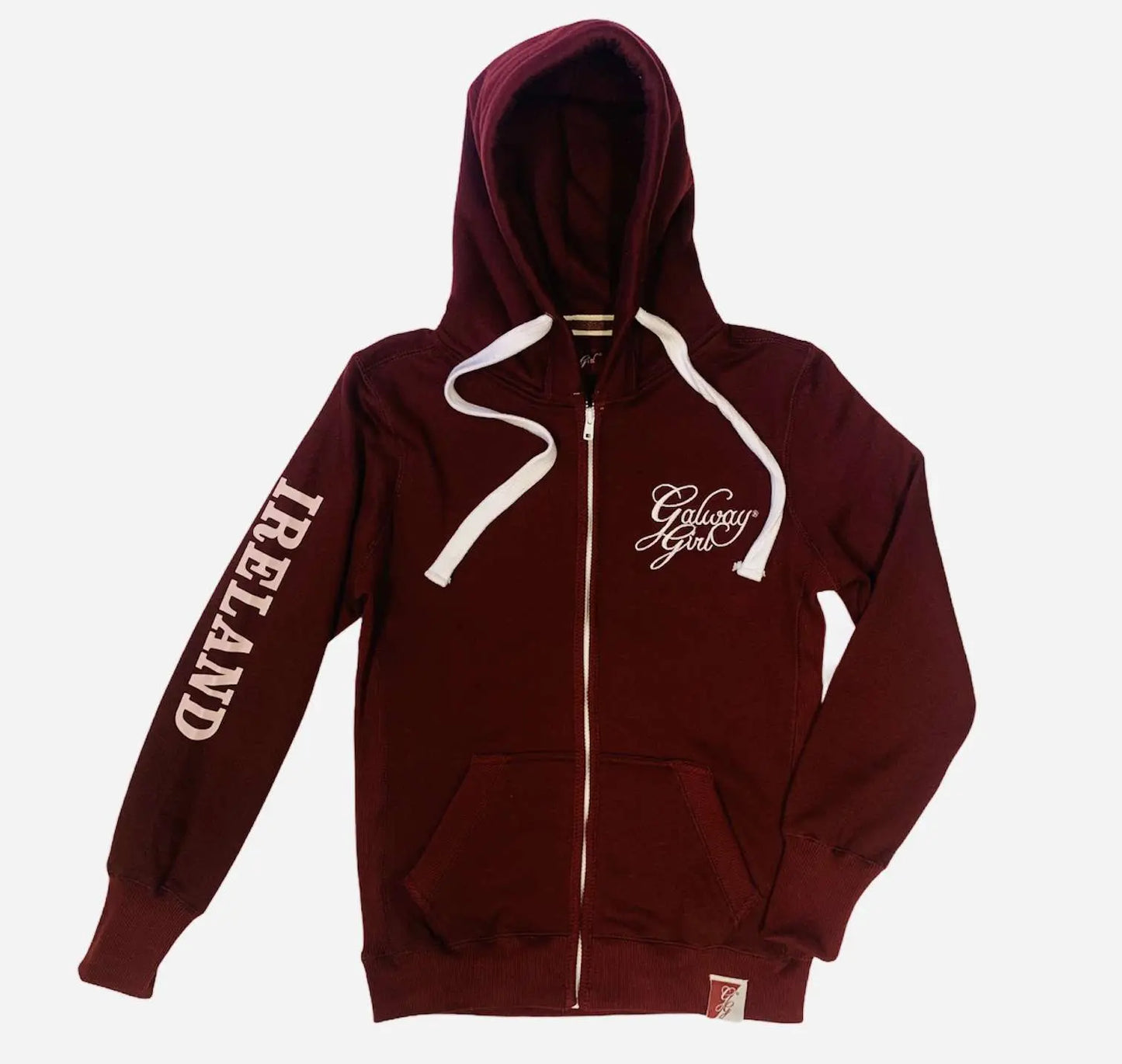 Galway Girl Zip Hoodie Maroon - Zhivago Gifts