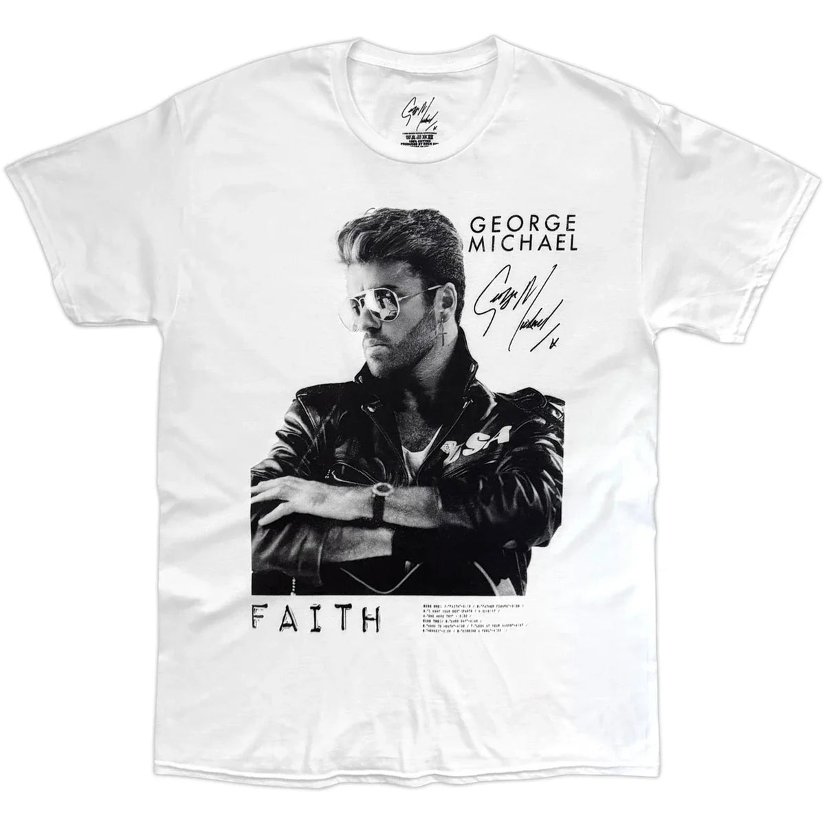 George Michael Shirt - Faith Tracklist