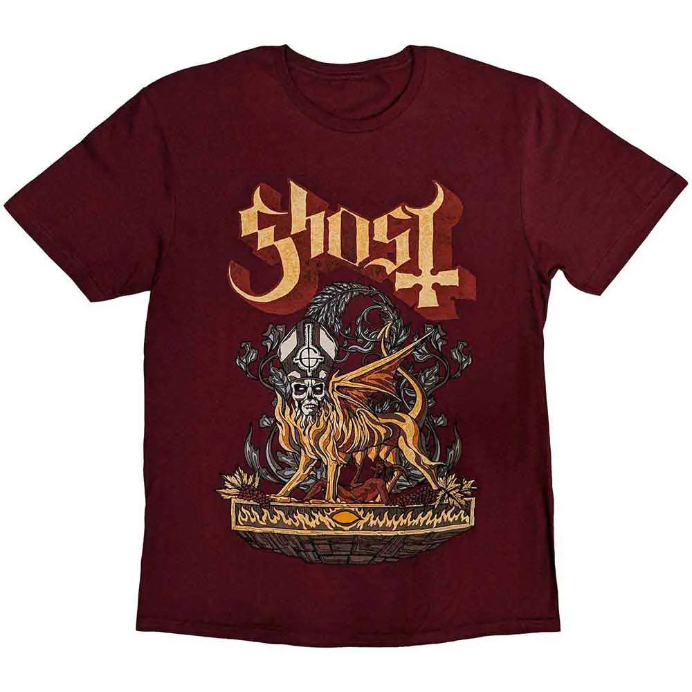 Ghost Shirt Firemilk (Maroon Red) - Ireland Vinyl