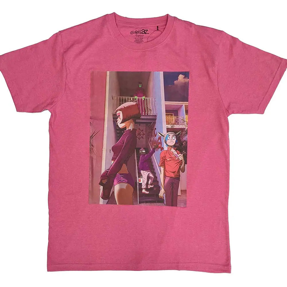 Gorillaz Pink T-Shirt The Static Channel Ireland Vinyl