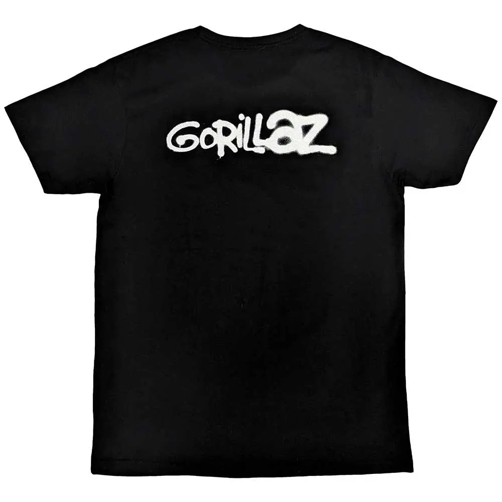 Gorillaz Shirt George Spray (Black) (Back Print) - Ireland Vinyl