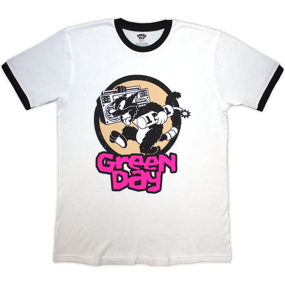 Green Day Ringer T-Shirt: Revolution TNT Ireland Vinyl