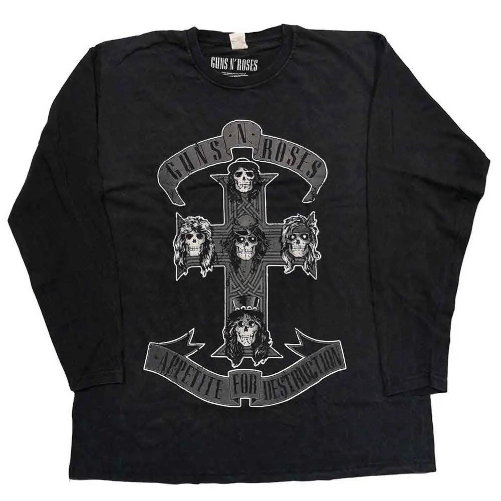 Guns N' Roses Long Sleeve T-Shirt: Monochrome Appetite - Ireland Vinyl