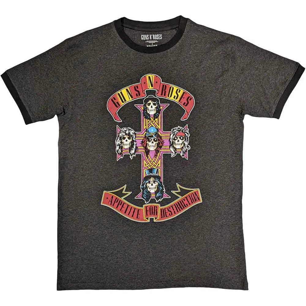 Guns N' Roses Ringer T-Shirt: Appetite for Destruction Ireland Vinyl