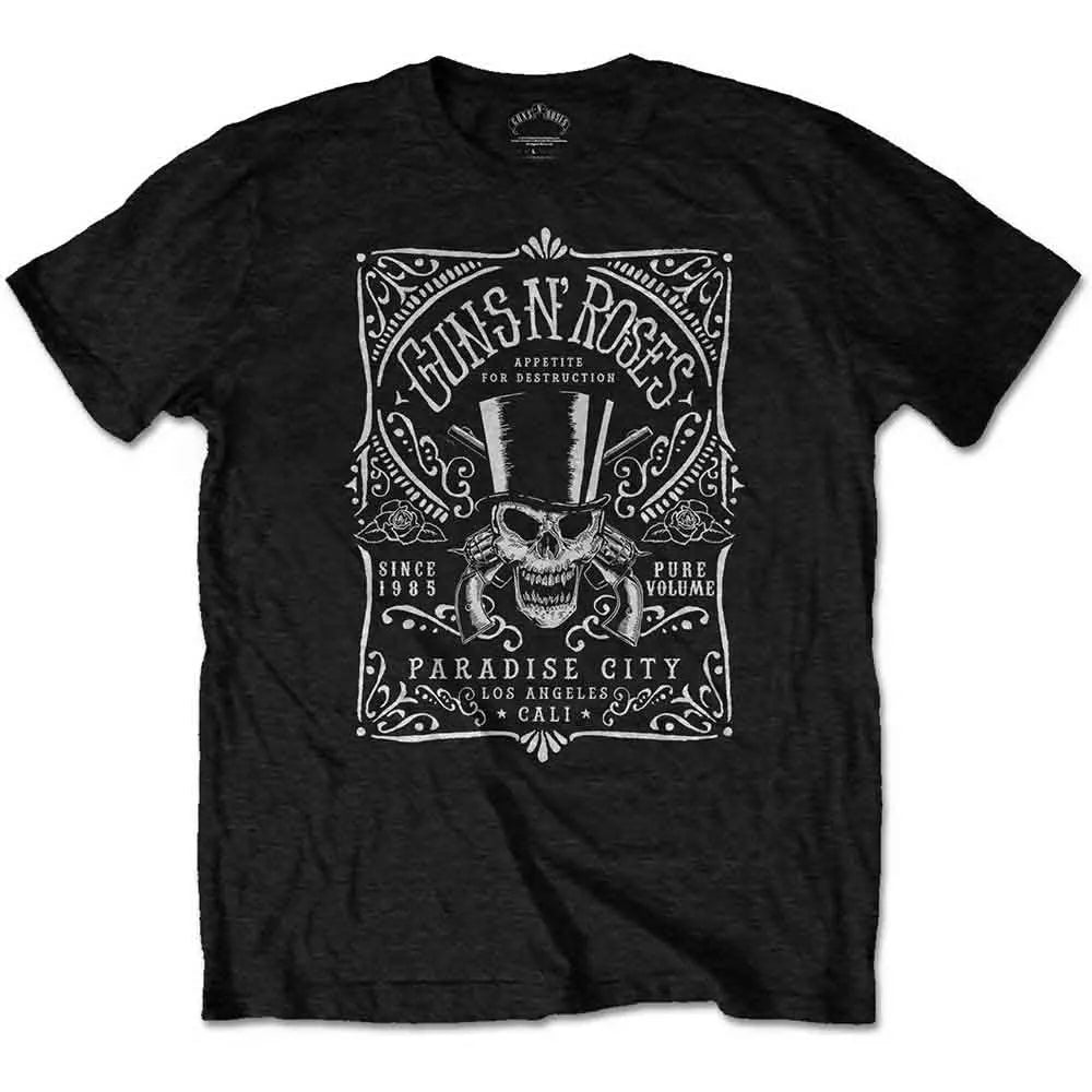 Guns N' Roses Shirt Bourbon Label