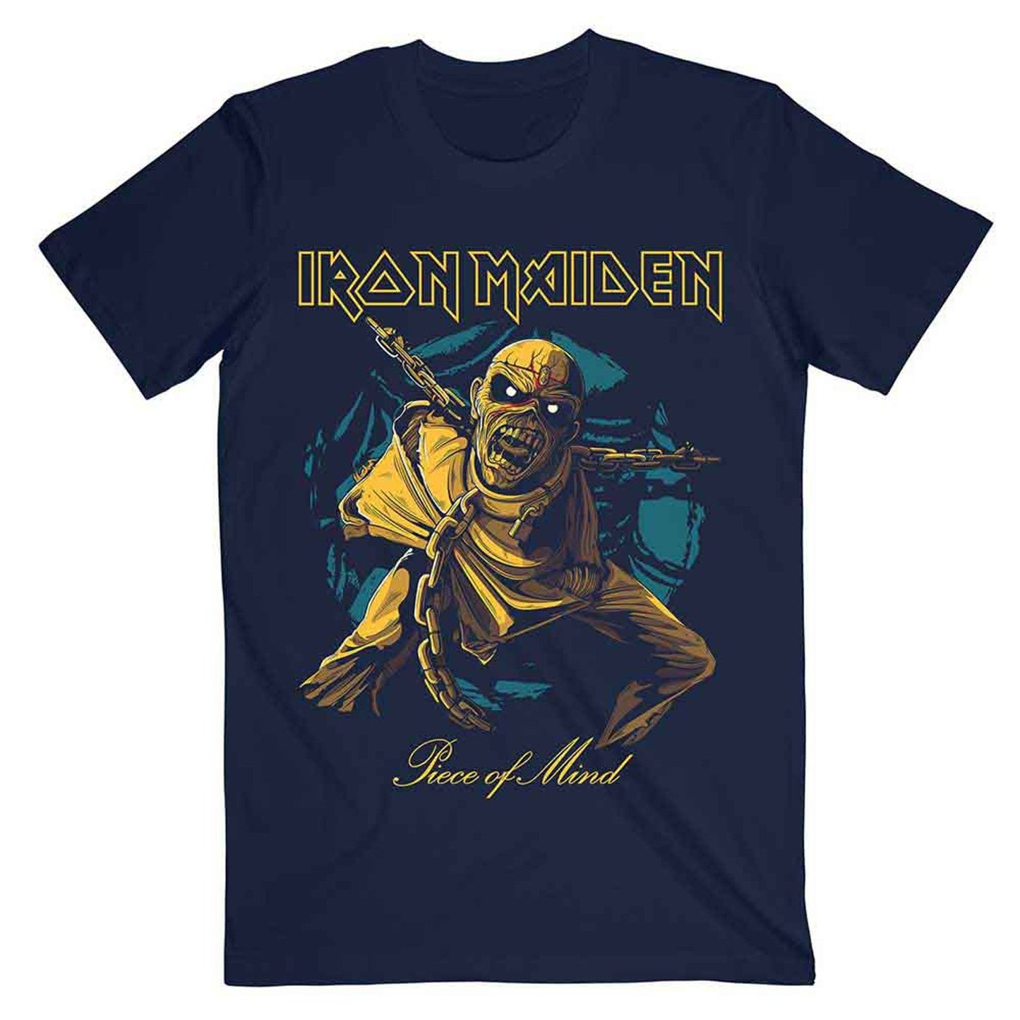 Iron Maiden Shirt: Piece of Mind Gold Eddie