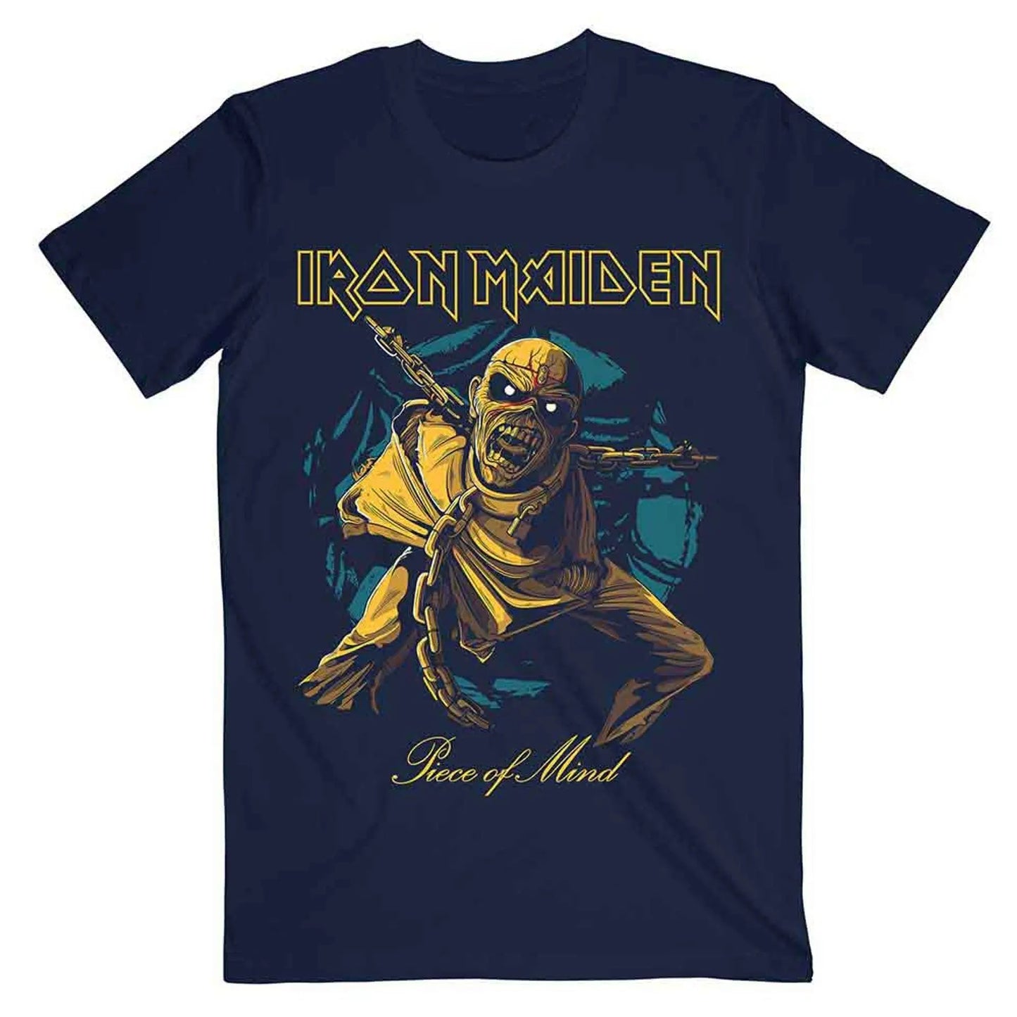 Iron Maiden Shirt: Piece of Mind Gold Eddie Ireland Vinyl