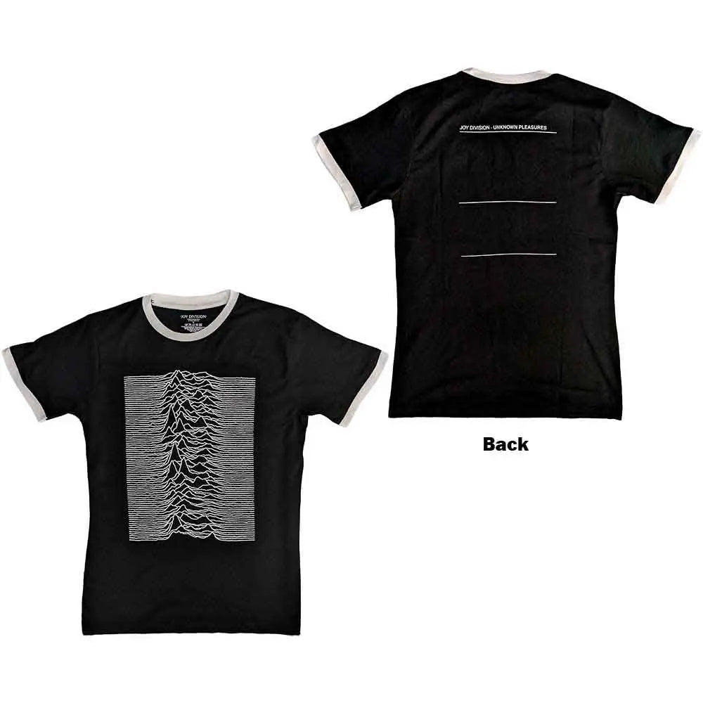 Joy Division Ringer T-Shirt: Unknown Pleasures (Back Print)