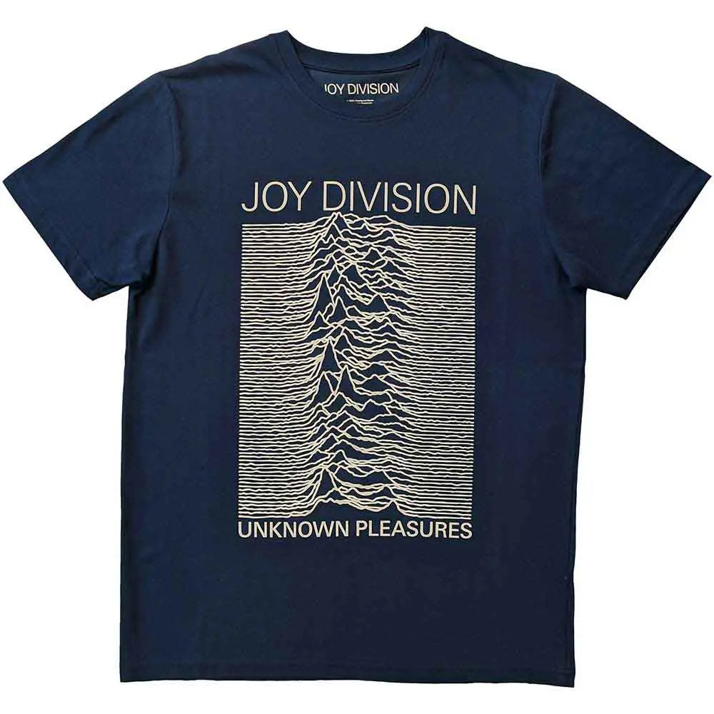 Joy Division T-Shirt: Unknown Pleasures NAVY Ireland Vinyl