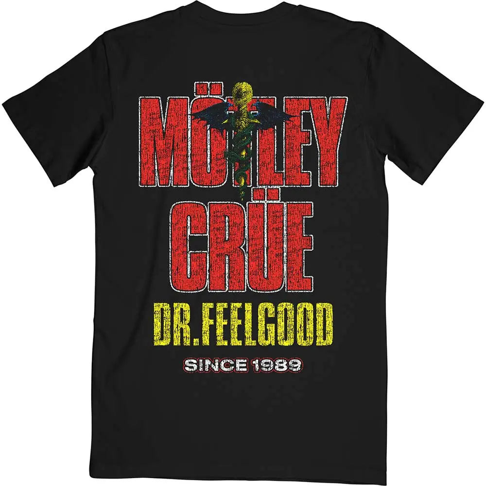 Motley Crue T-Shirt: Dr Feelgood Circle Photo (Back Print) Ireland Vinyl