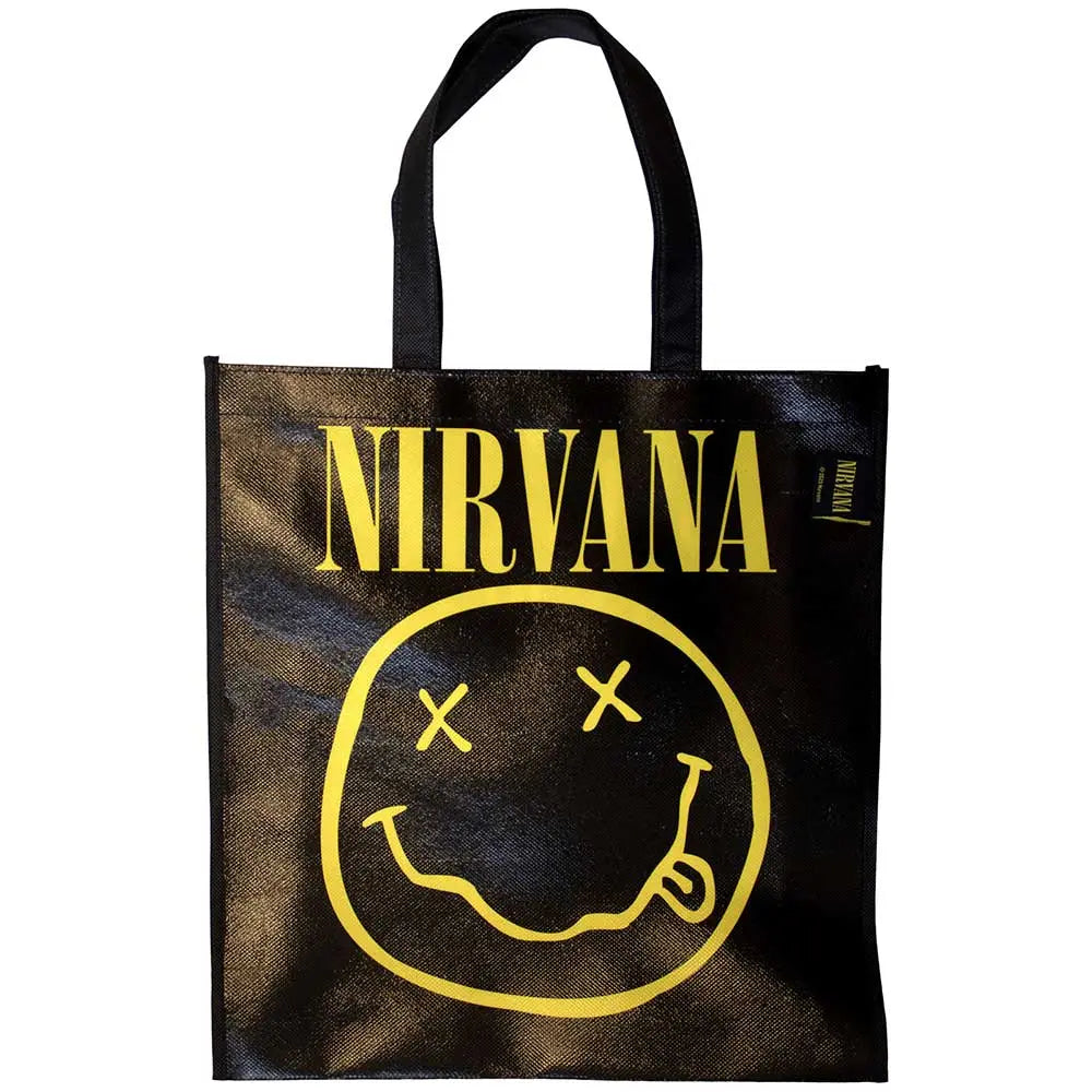 Nirvana Eco Bag Yellow Happy Face Ireland Vinyl