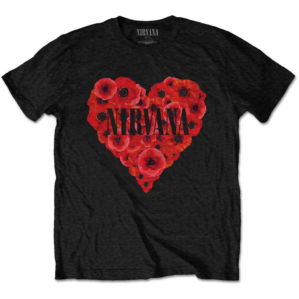 Nirvana Shirt Poppy Heart - Ireland Vinyl