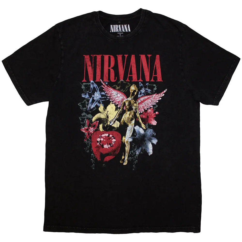 Nirvana Stone Wash Shirt In Utero Vintage Collage - Ireland Vinyl
