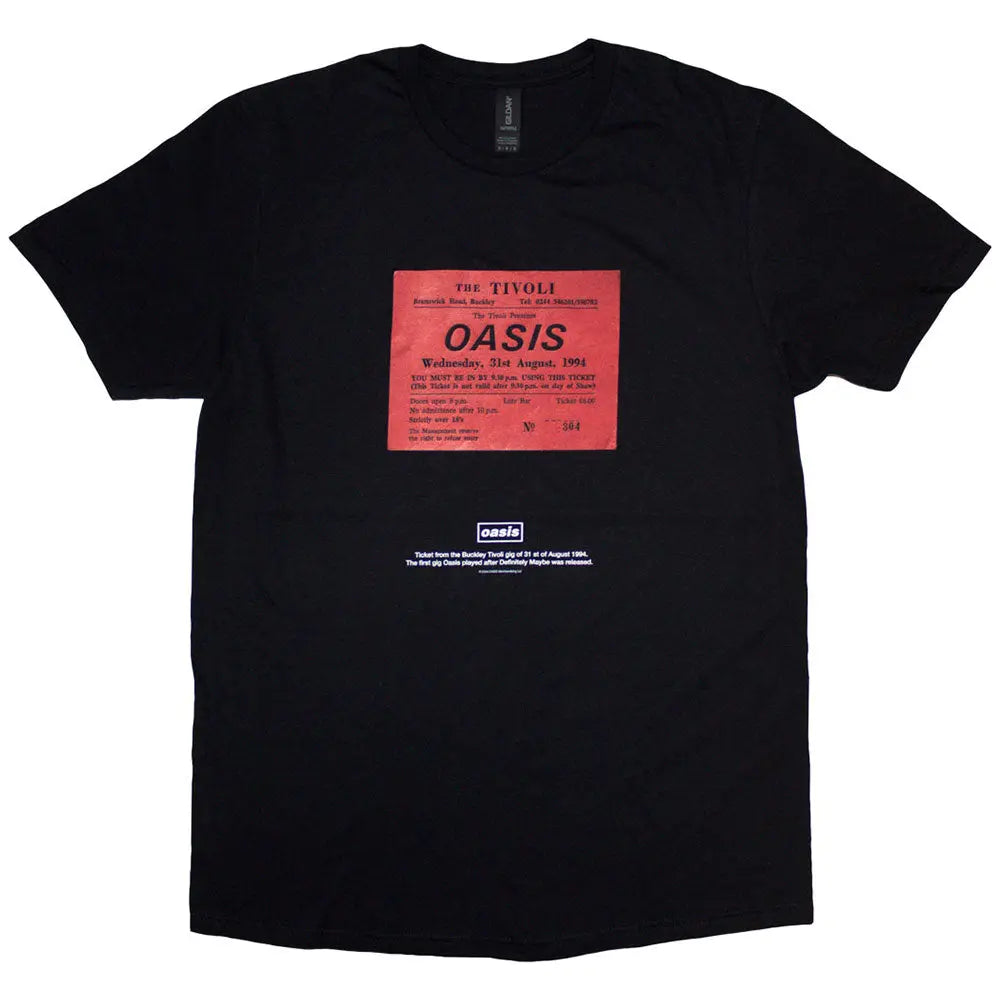 Oasis Shirt: Definitely Maybe Ticket Stub Ireland Vinyl