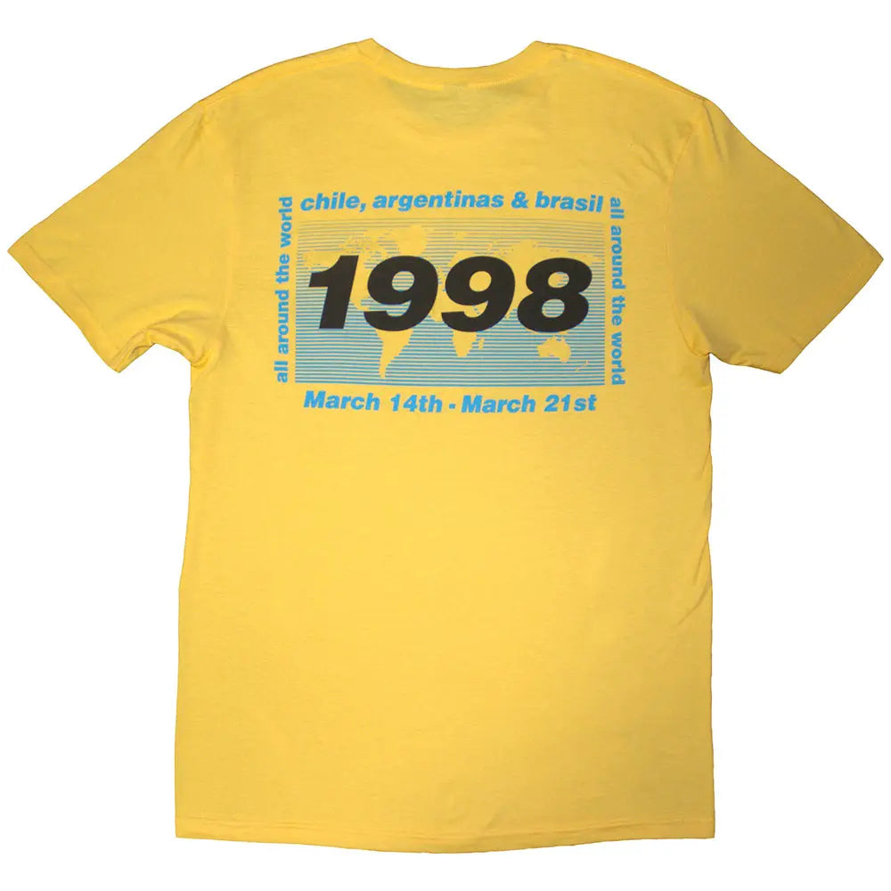 Oasis Shirt 1998 World Tour - South America (Yellow) Ireland Vinyl