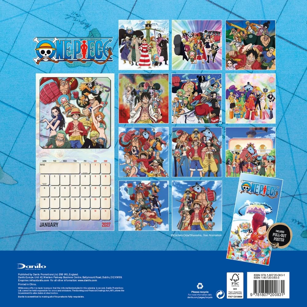 One Piece 2027 Wall Calendar