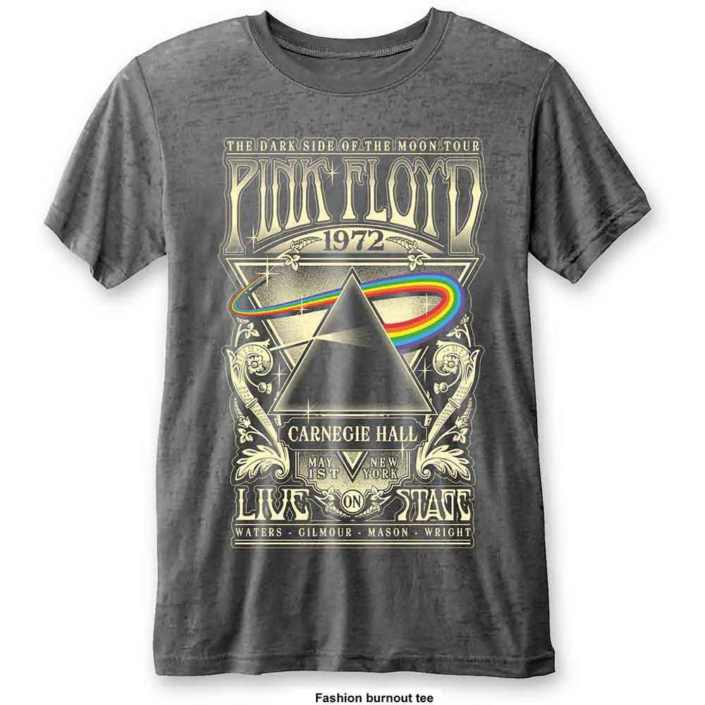 Pink Floyd Burnout T-Shirt Carnegie Hall Poster Ireland Vinyl