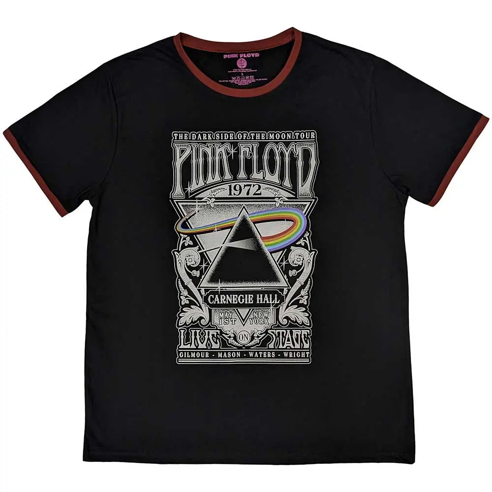Pink Floyd Ringer T-Shirt Carnegie Hall Poster - Zhivago Gifts