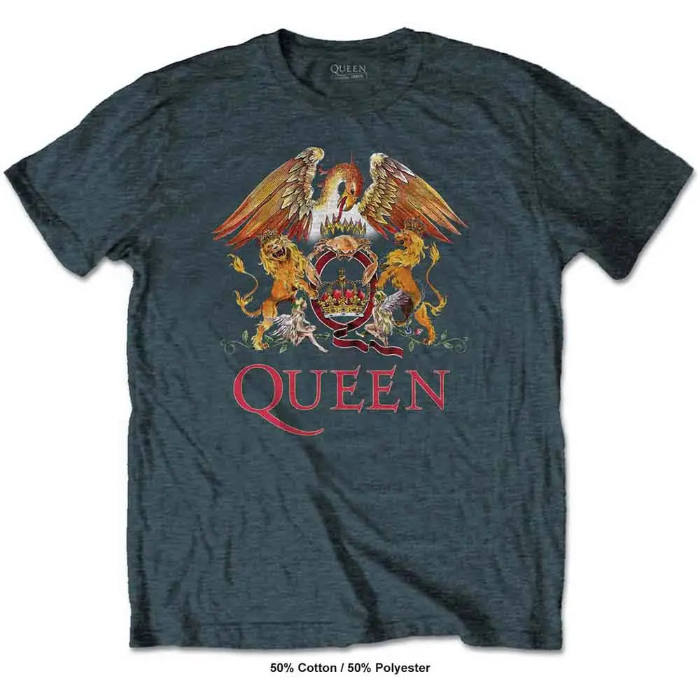 Queen Heather T-Shirt Classic Crest Ireland Vinyl