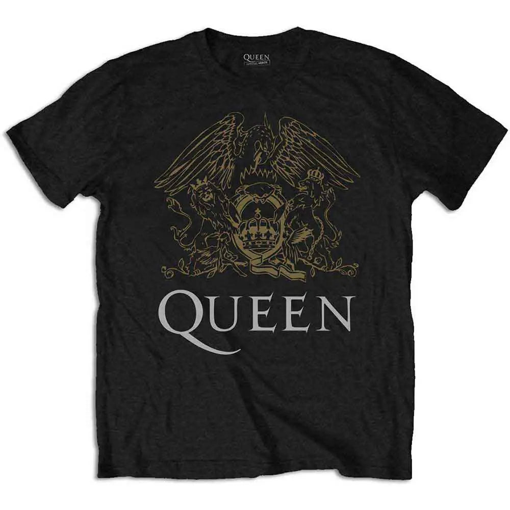 Queen Shirt Gold Crest (Black) Ireland Vinyl