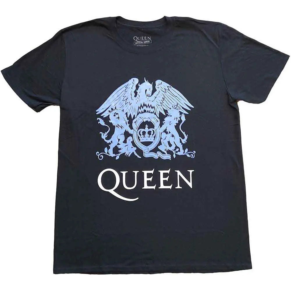 Queen T-Shirt Blue Crest Ireland Vinyl