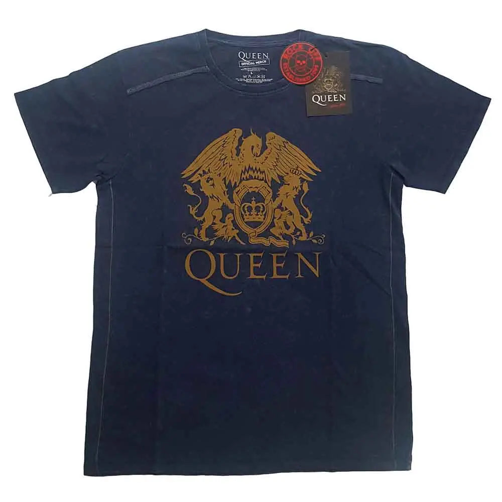 Queen T-Shirt Classic Crest (Wash Collection) Ireland Vinyl
