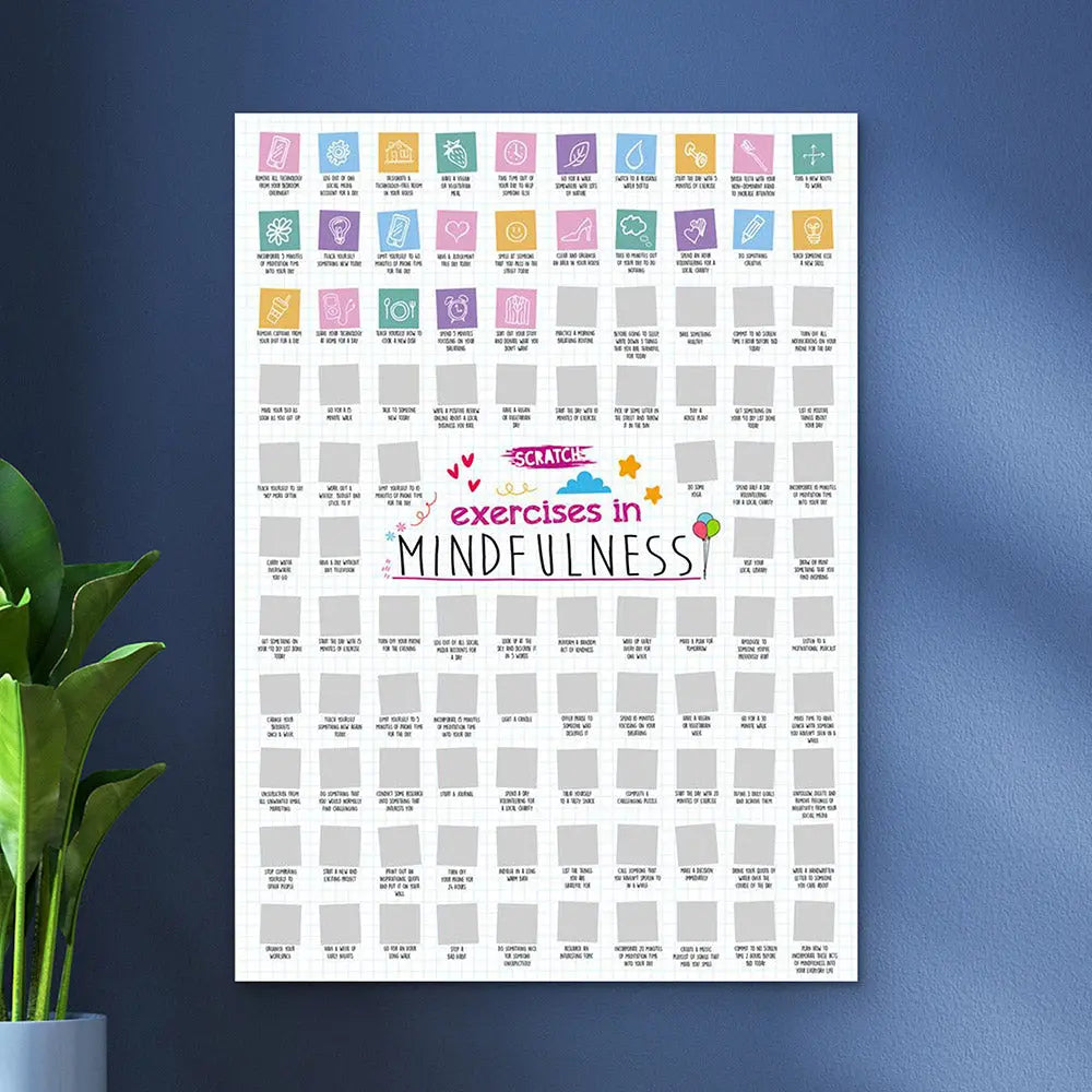 Scratch Poster – 100 Day Mindfulness Challenge Zhivago Gifts