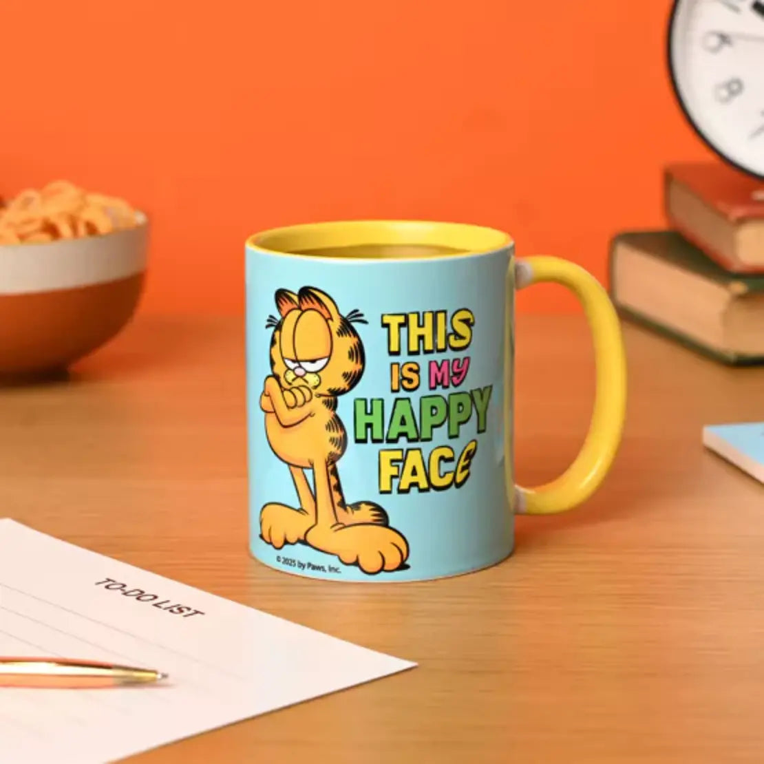 Garfield 'This Is My Happy Face' 11oz Mug Zhivago Gifts