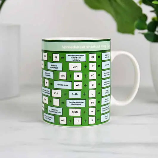 Spreadsheet Shortcut Mug Zhivago Gifts