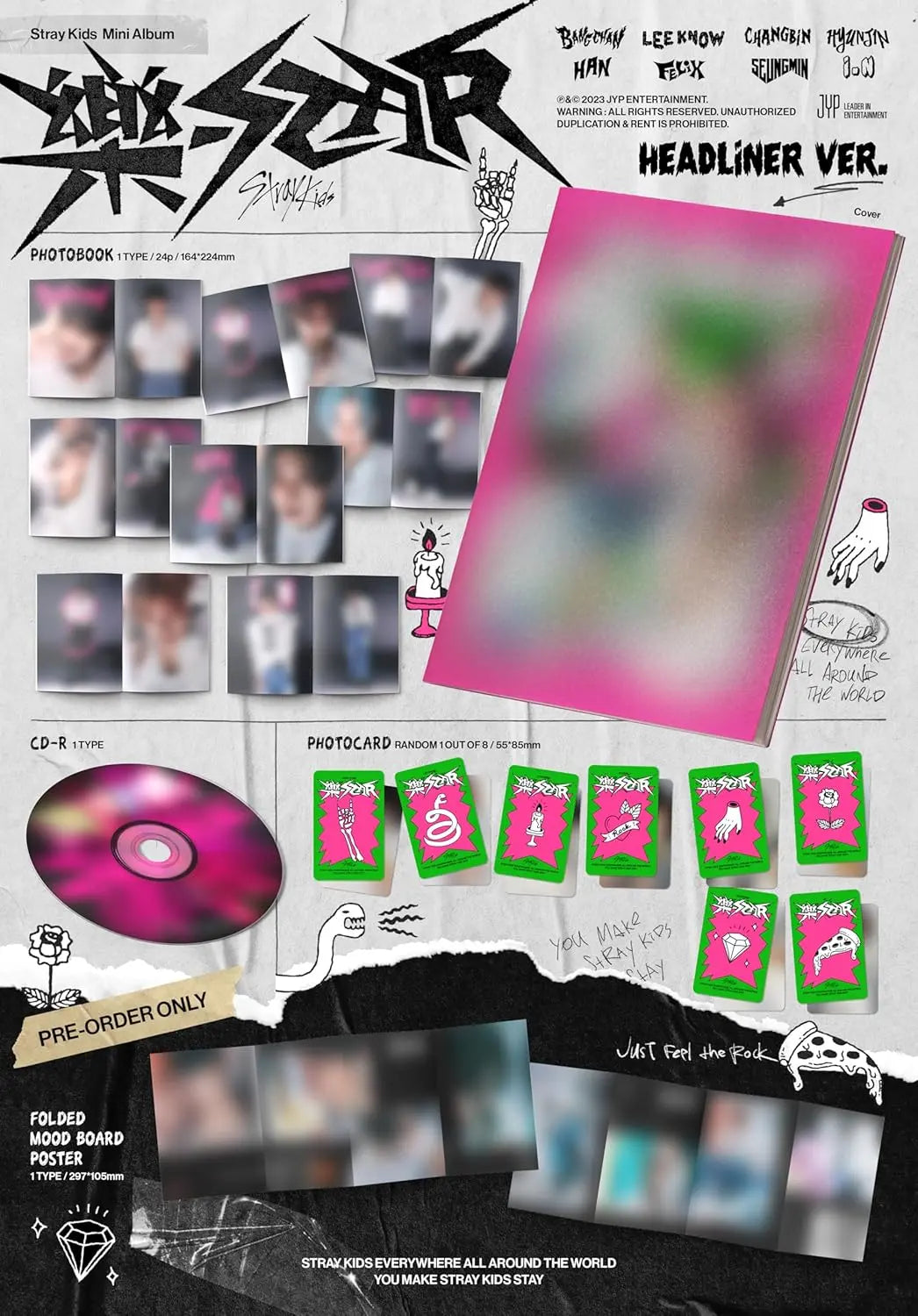 Stray Kids Rock Star HEADLINER VER Zhivago Gifts